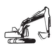 Excavator work Vector Illustration N2