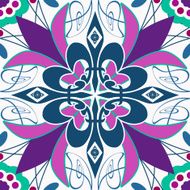 Floral pattern with flowers tile background N2
