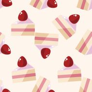 decorating cake cartoon seamless pattern background N13