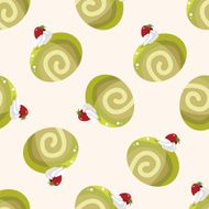 decorating cake cartoon seamless pattern background N14