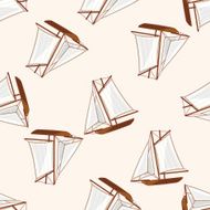 Transportation boat cartoon seamless pattern background N32