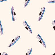 Transportation boat cartoon seamless pattern background N34