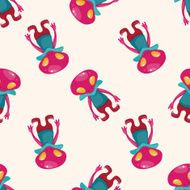 Space alien cartoon seamless pattern background N2