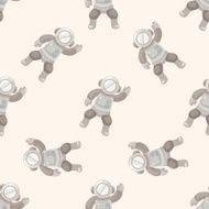 spaceman cartoon seamless pattern background N4