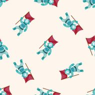spaceman cartoon seamless pattern background N5