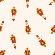 spaceship cartoon seamless pattern background N26