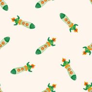 spaceship cartoon seamless pattern background N29