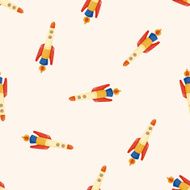 spaceship cartoon seamless pattern background N30