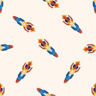spaceship cartoon seamless pattern background N31