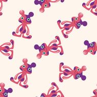 monster cartoon seamless pattern background N3