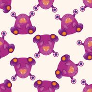 monster cartoon seamless pattern background N4