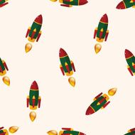 spaceship cartoon seamless pattern background N34