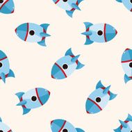 spaceship cartoon seamless pattern background N42