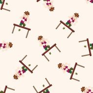 Track and field athletes cartoon seamless pattern background