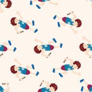 Track and field athletes cartoon seamless pattern background N3