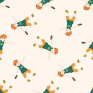 Track and field athletes cartoon seamless pattern background N7