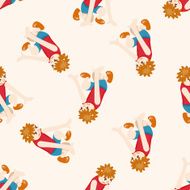 Track and field athletes cartoon seamless pattern background N9
