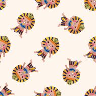 pharaoh cartoon seamless pattern background N11
