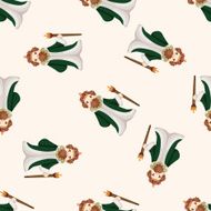 Royal theme king cartoon seamless pattern background N10