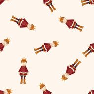 Royal theme prince cartoon seamless pattern background N4