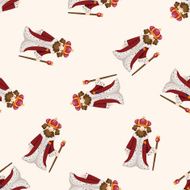 Royal theme king cartoon seamless pattern background N11