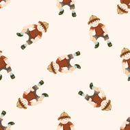 explorer cartoon seamless pattern background N7