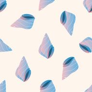 shell cartoon seamless pattern background