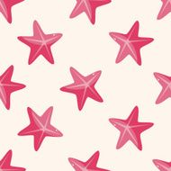 starfish cartoon seamless pattern background