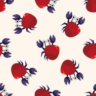 crab cartoon seamless pattern background