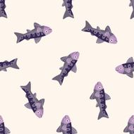 fish cartoon seamless pattern background N9