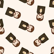 casino security guard cartoon seamless pattern background