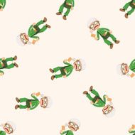 people theme postman cartoon seamless pattern background
