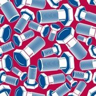 Bolt 3d seamless pattern Creative vector background