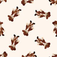 cowboy cartoon seamless pattern background N9