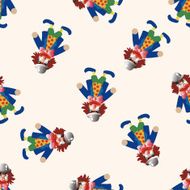 clowns cartoon seamless pattern background