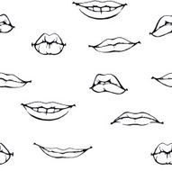 Seamless texture Human lips