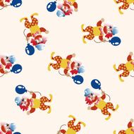 clowns cartoon seamless pattern background N3