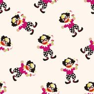 clowns cartoon seamless pattern background N4