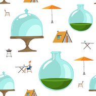 Seamless texture BBQ Season and tubes