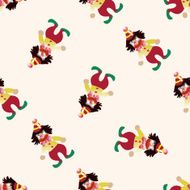 clowns cartoon seamless pattern background N8