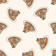 Italian food cartoon seamless pattern background N6
