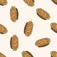 pie cartoon seamless pattern background