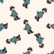 fireman cartoon seamless pattern background N4