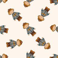 fireman cartoon seamless pattern background N5