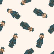 Chinese people cartoon seamless pattern background N4