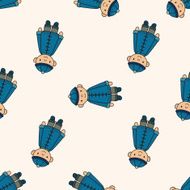 Chinese people cartoon seamless pattern background N10
