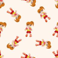 boxer cartoon seamless pattern background N27