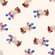 boxer cartoon seamless pattern background N30