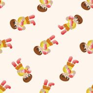 boxer cartoon seamless pattern background N32