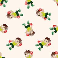 boxer cartoon seamless pattern background N34